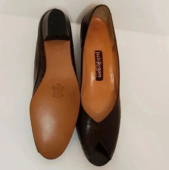 Jack Rodgers open toe leather shoes size 7 brown - Picture 5 of 7